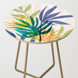 Tropical Plant Collage Side Table