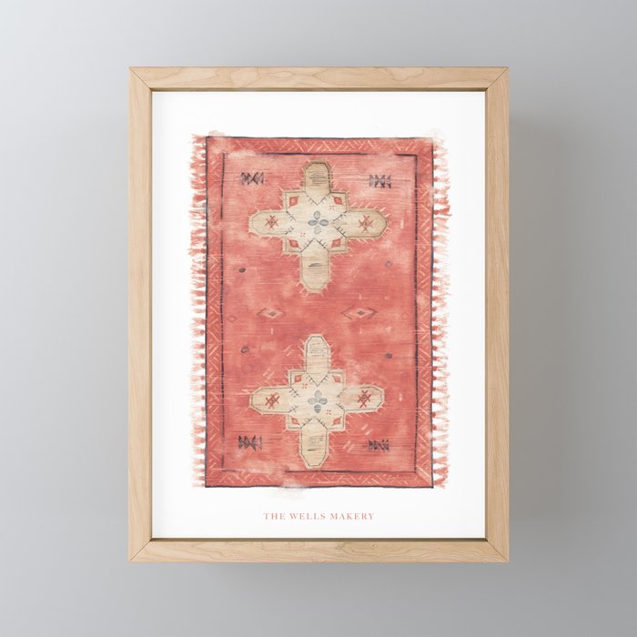 Turkish Carpet  Framed Mini Art Print