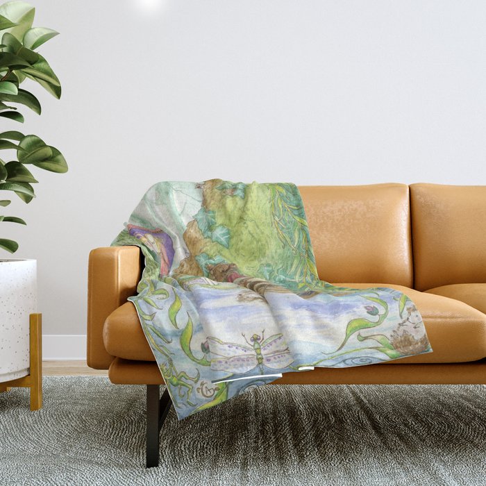 The Wind in the Willows Throw Blanket