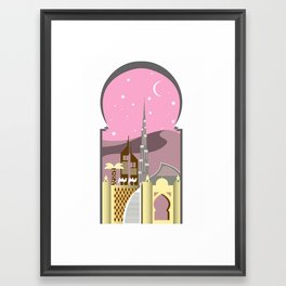 Pink Dubai Framed Art Print