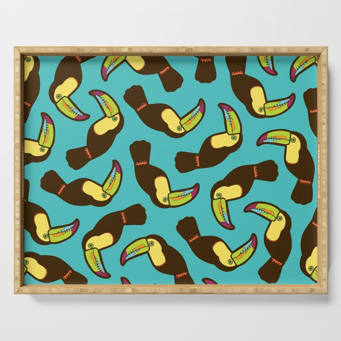 Toucan Pattern Serving Tray
