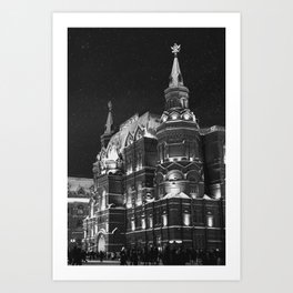Red Square at Night Art Print