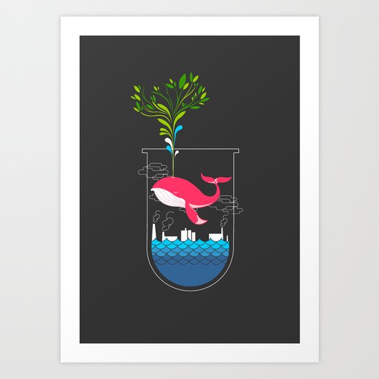 Nature Whale Art Print