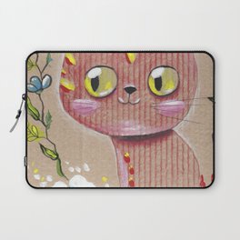 Red Cat Knows All Laptop Sleeve