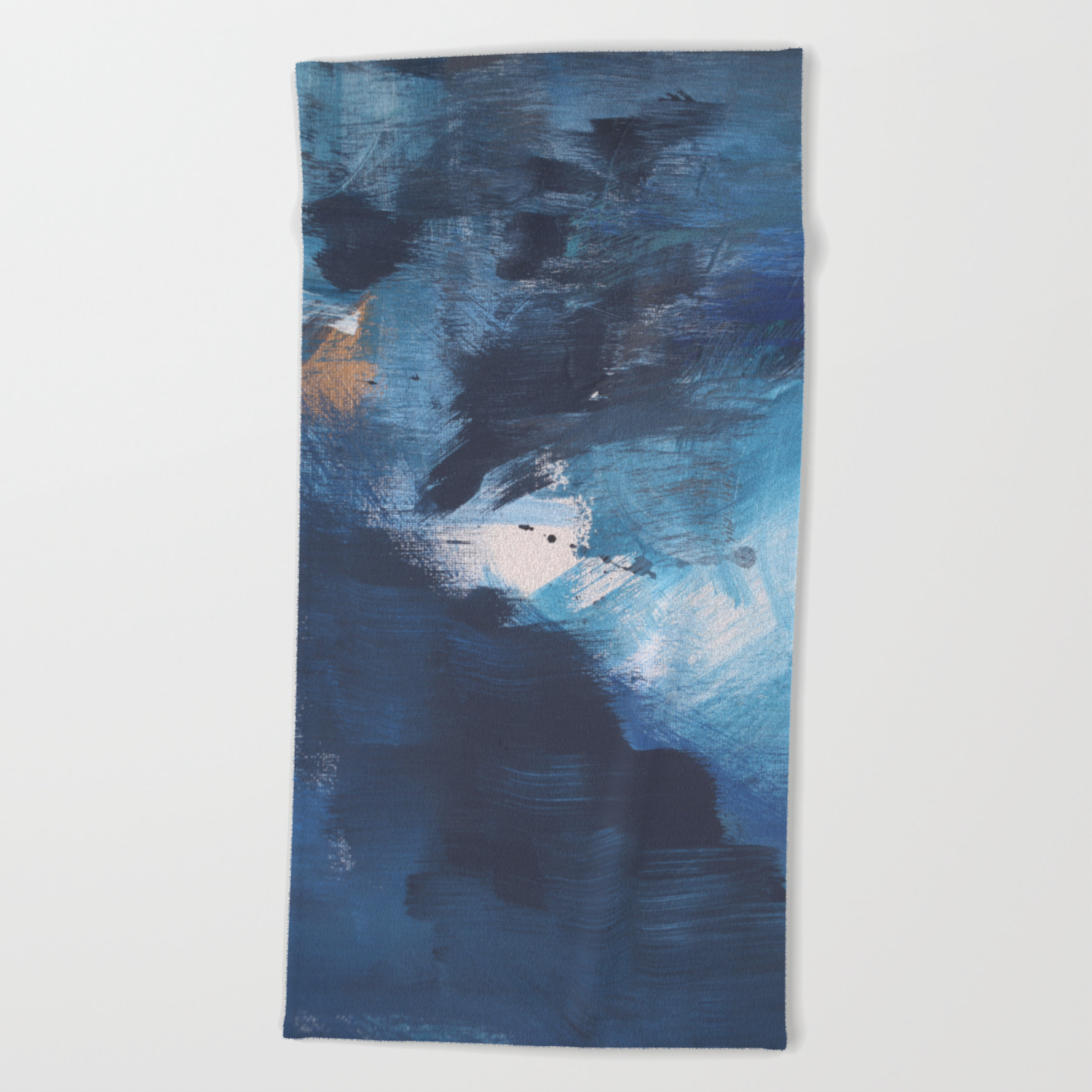 Ships In The Night A Vibrant Abstract Mixed Media Piece In Blues