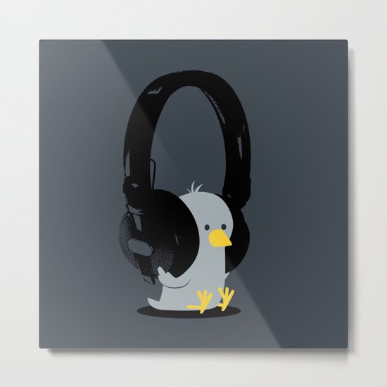 Le poussin mélomane Metal Print