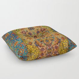 Hereke Vintage Persian Silk Rug Print Floor Pillow
