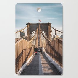 Brooklyn Bridge Golden Hour | Travel Photography in New York City Cutting Board