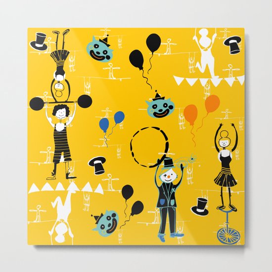 Acrobat yellow Metal Print