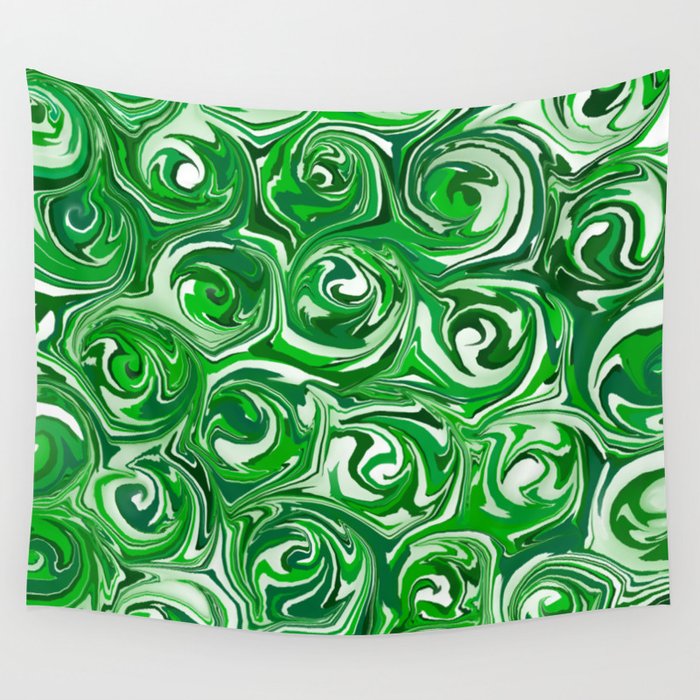White and green discount tapestry