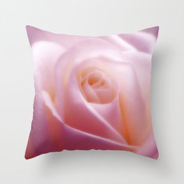 Soft Nostalgic Creme Pink Rose Throw Pillow