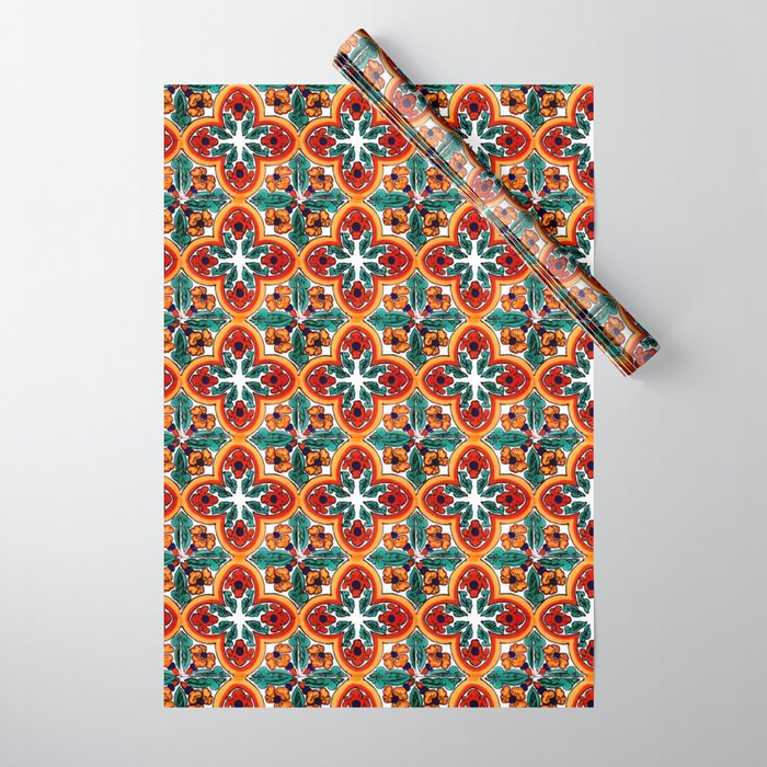 Talavera Mexican Tile Wrapping Paper