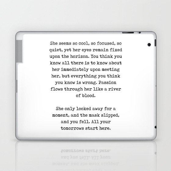 A River of Blood - Neil Gaiman Quote - Literature - Typewriter Print Laptop & iPad Skin