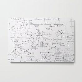 Mathematical equations Metal Print | Physics, Formula, Photo, Creative, Handwritten, University, Complicated, Education, Calculations, Drawing 