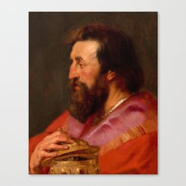 Head of One of the Three Kings, Melchior, The Assyrian King by Peter Paul Rubens Canvas Print