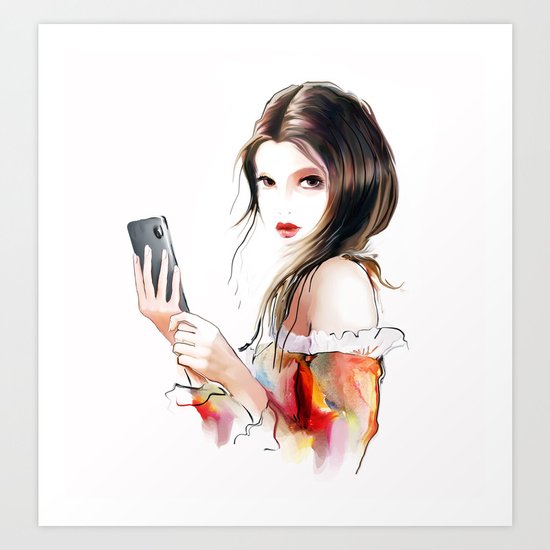Pretty Girl3 Art Print