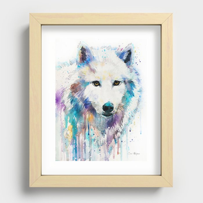 Arctic Wolf Recessed Framed Print