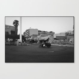 Marrakech bread delivery - black and white art street photography Canvas Print