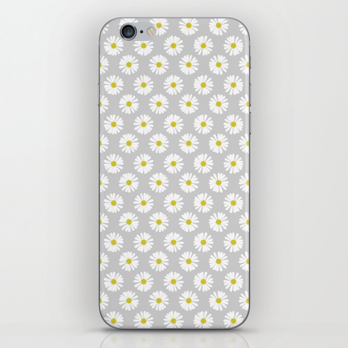 Daisies on Gray iPhone Skin