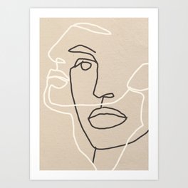 Abstract Face 17 Art Print