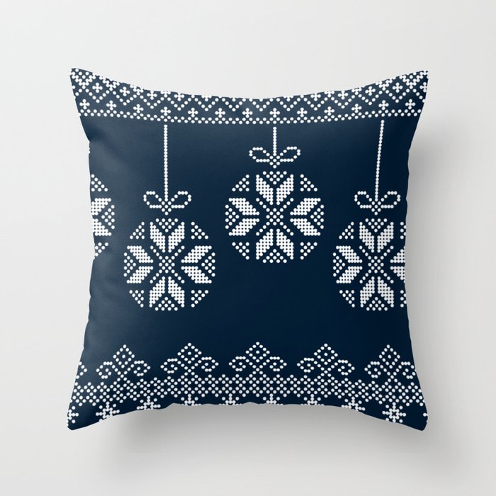 Navy best sale knit pillow