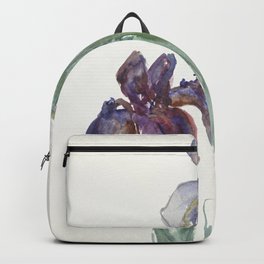 Irises (1897) by Sientje Mesdag-van Houten Backpack | Picture, Vintage, Canvas, Artprint, Old, Gouache, Van, Frame, Decor, Paint 