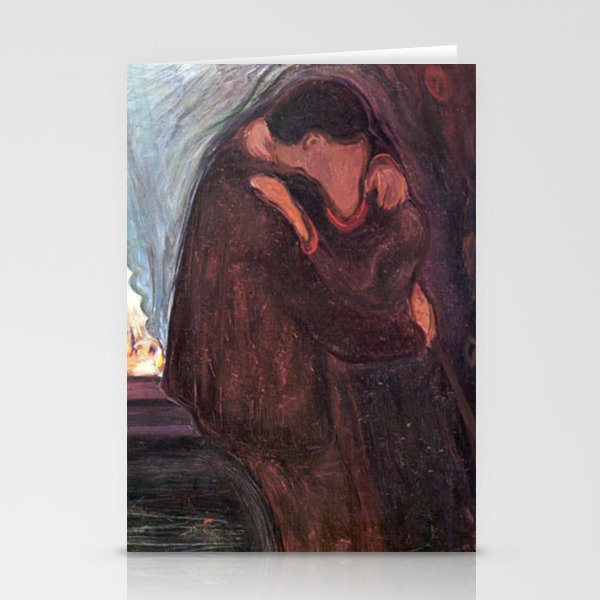 The Kiss Edvard Munch Painting Stationery Cards