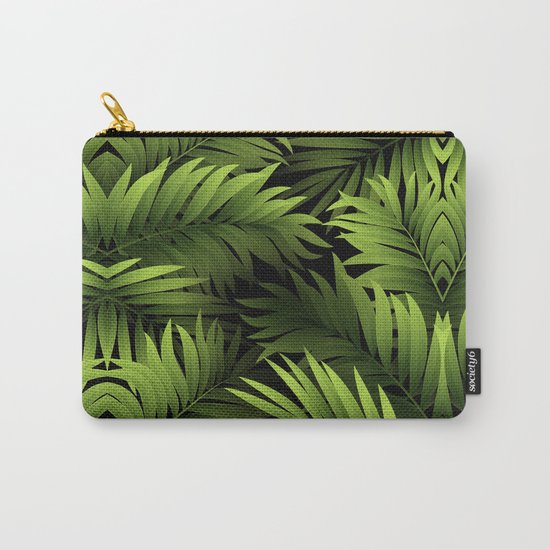 Tropical Frond Pattern Carry-All Pouch