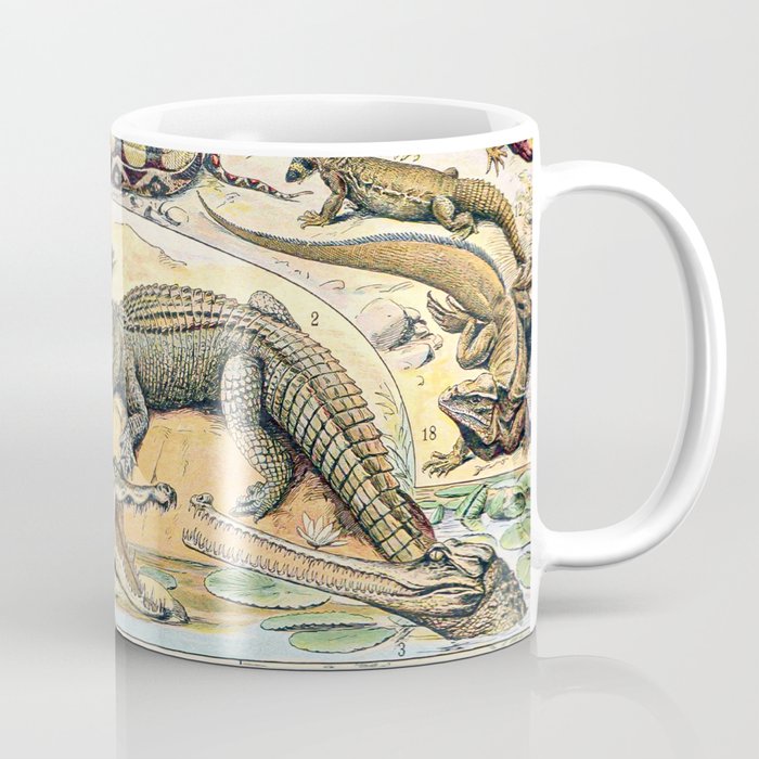 Reptiles by Adolphe Millot // XL 19th Century Snakes Lizards Alligators Science Textbook Artwork Coffee Mug