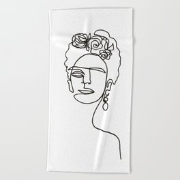 Frida Kahlo Beach Towel