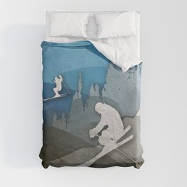 The Skiers Duvet Cover