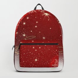 Christmas and Golden Stars Backpack