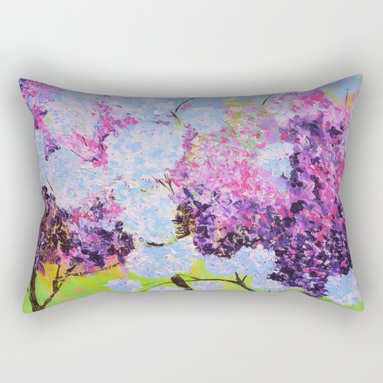 lilac painted Rectangular Pillow