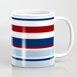 Nautical Stripes - Blue Red White Coffee Mug