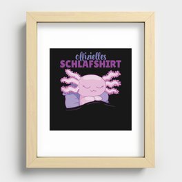 Official Sleep Shirt Axolotl Cute Animals Relax Recessed Framed Print