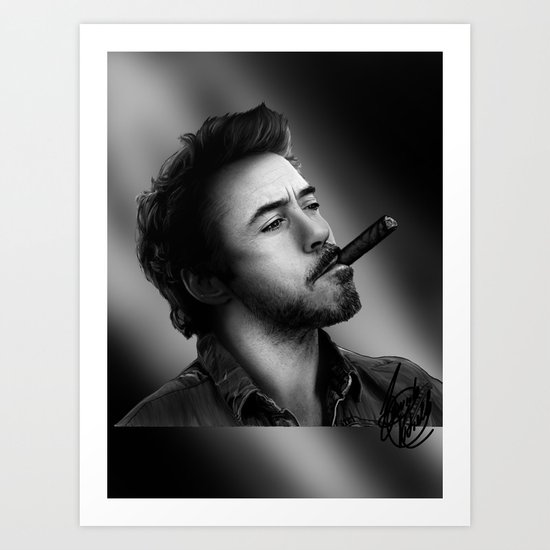 David's Portrait #2 Robert Downey Junior Art Print