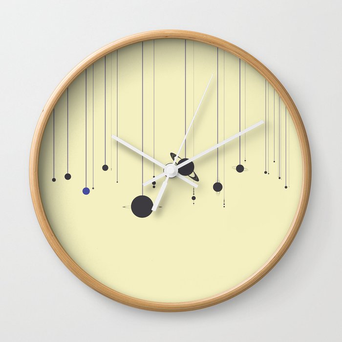 Solar System Strings Wall Clock