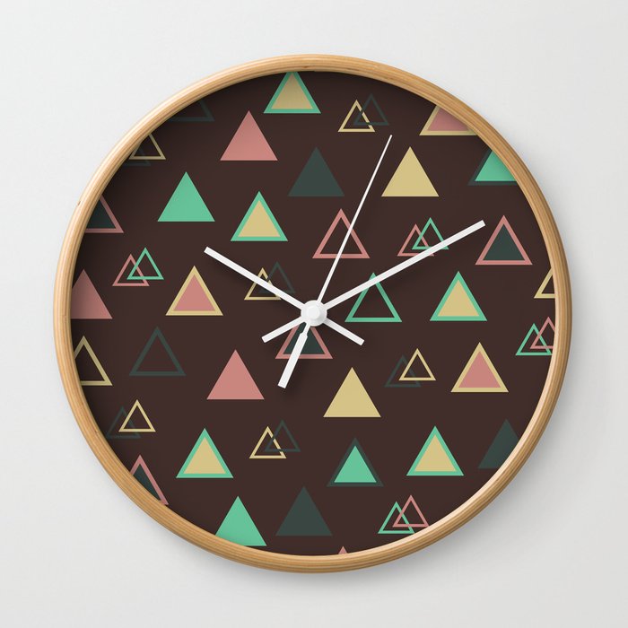 Lovely Triangles  Wall Clock