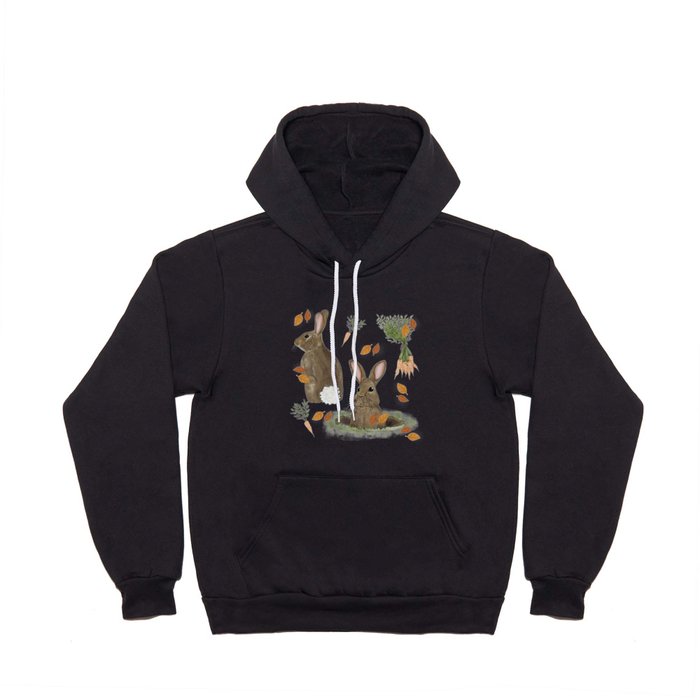 Bunnies and Carrots in the Fall Hoody
