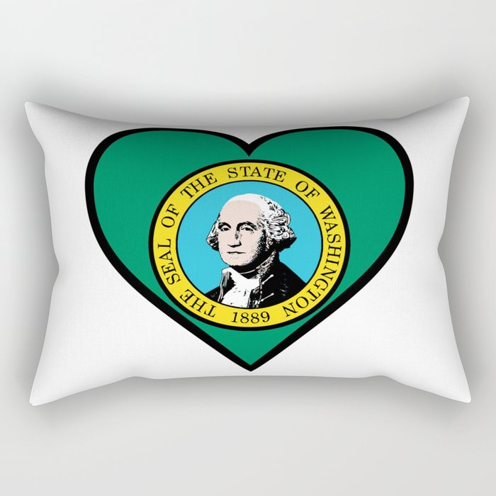 Love Washington Rectangular Pillow