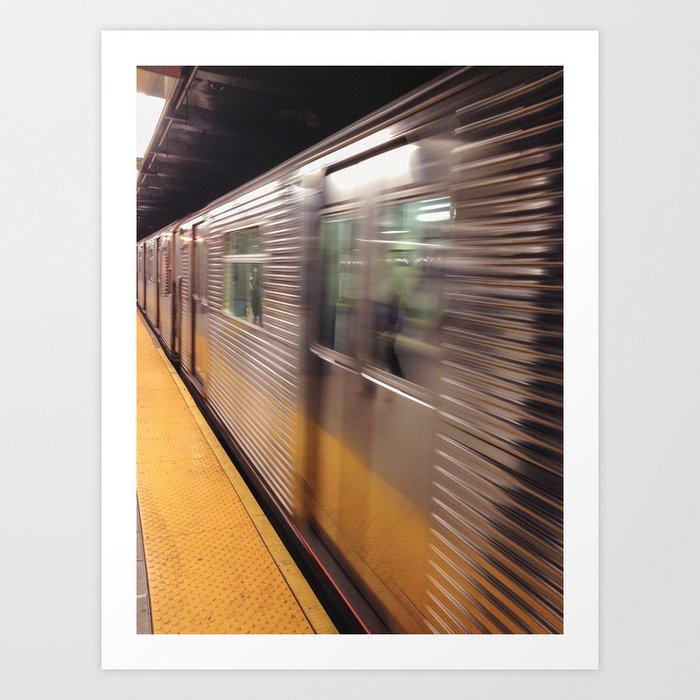 nyc subway train Art Print