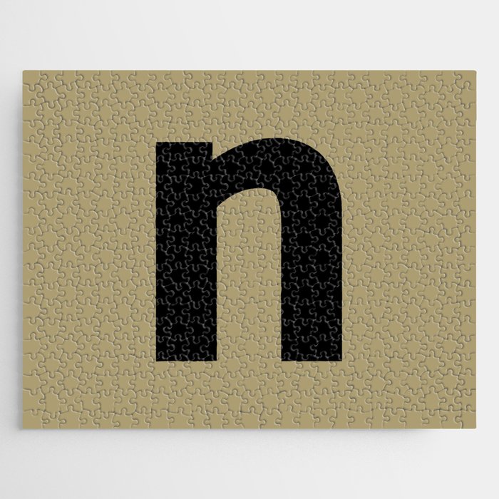 letter N (Black & Sand) Jigsaw Puzzle