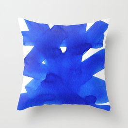 Superwatercolor Blue Throw Pillow
