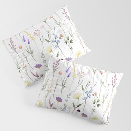 Pretty Wildflowers Floral Pattern Pillow Sham