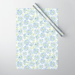 Blue Hydrangea Watercolor Wrapping Paper