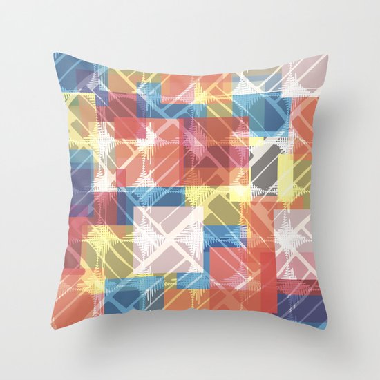 squares n holes... Throw Pillow