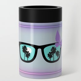 Purple Neon Sunglasses Can Cooler