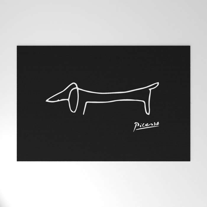 Pablo Picasso Dog (Lump) Artwork Shirt, Sketch Reproduction Welcome Mat