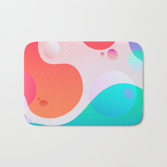 Abstract Waves Bath Mat