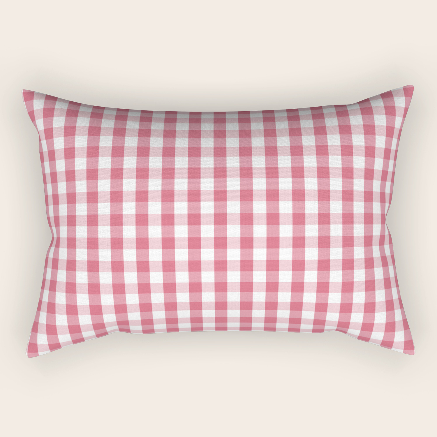 red gingham pillows